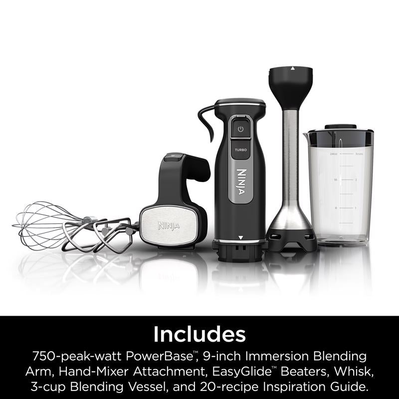 Ninja Foodi Black Stainless Steel Blender 3 cups 5 speed