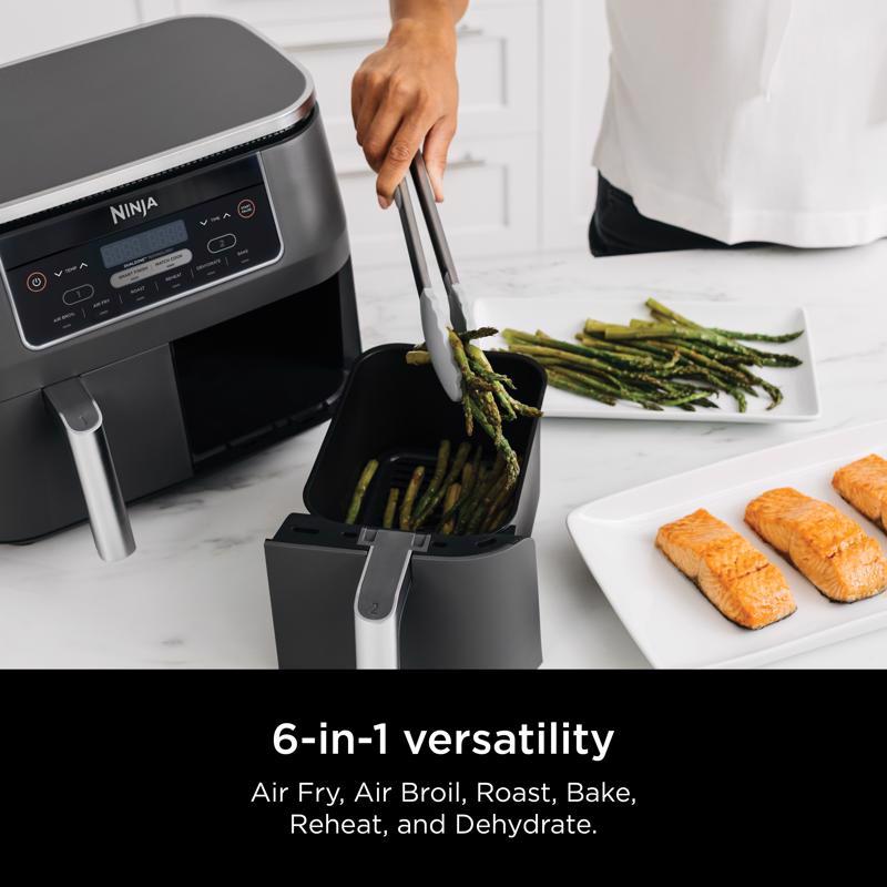 Ninja Foodi Dual Basket Black 8 qt Programmable Digital Air Fryer