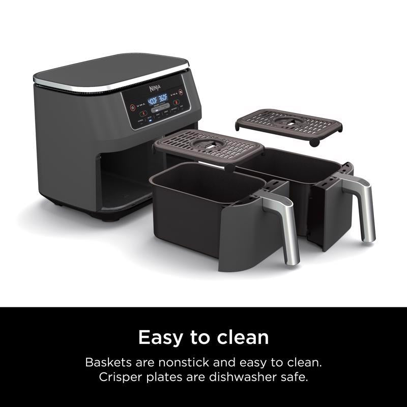 Ninja Foodi Dual Basket Black 8 qt Programmable Digital Air Fryer