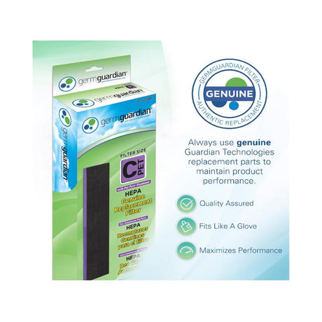 Germ Guardian 19.25 in. H X 1.75 in. W Rectangular HEPA Pet Odor Air Purifier Filter C 1 pk