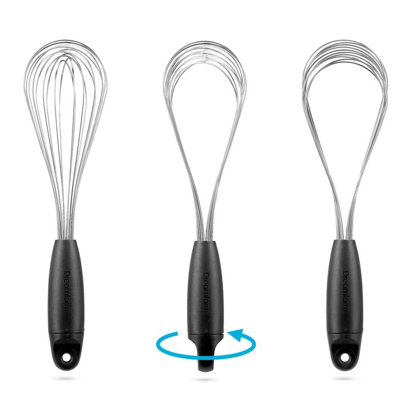 Dreamfarm Black Polypropylene/Stainless Steel Flisk Whisk