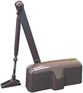 ProSource C101-BH-SA-BR Door Closer, Non-Handed Hand, Automatic, Aluminum, Brown, 85 lb