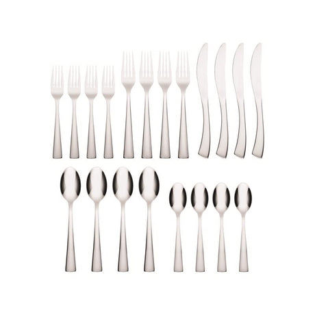 Cambridge Aladin Mirror Silver Stainless Steel Casual Flatware Set 20 pc