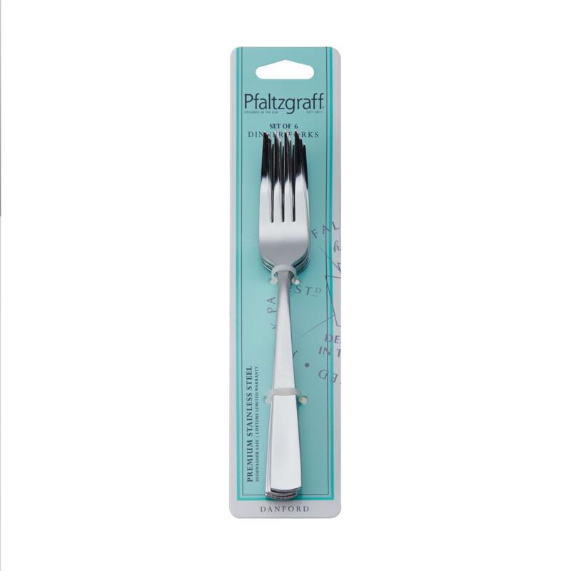 Pfaltzgraff Silver Stainless Steel Dinner Fork Dinner Fork Set 6 pc, Pack of 6