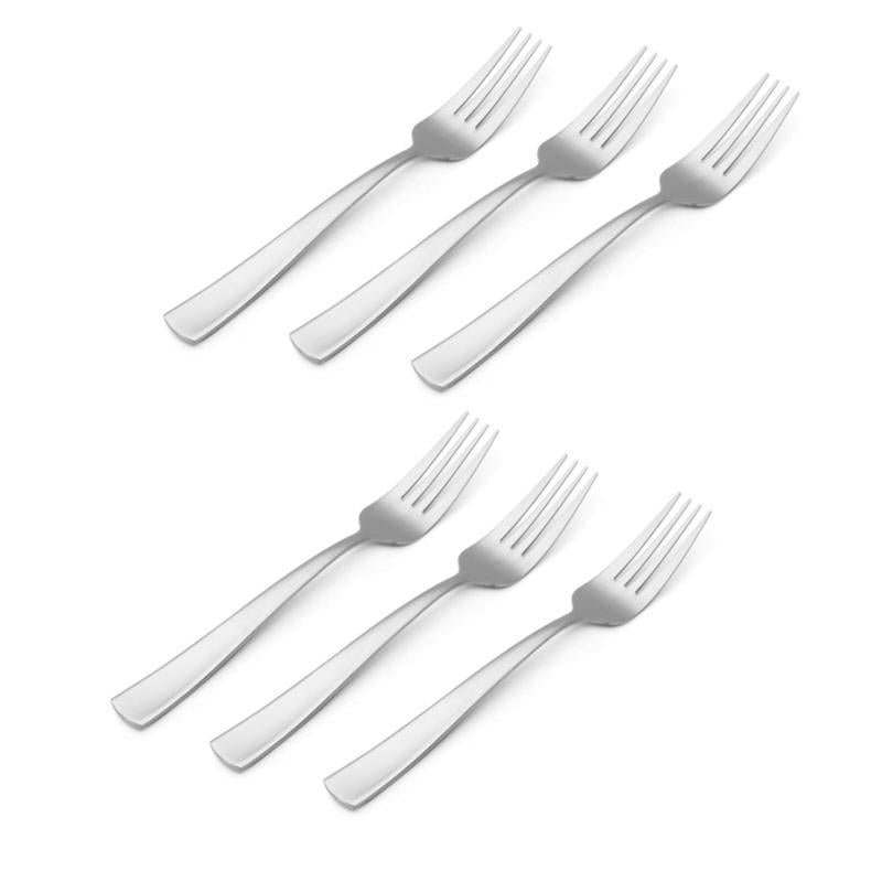 Pfaltzgraff Silver Stainless Steel Dinner Fork Dinner Fork Set 6 pc, Pack of 6