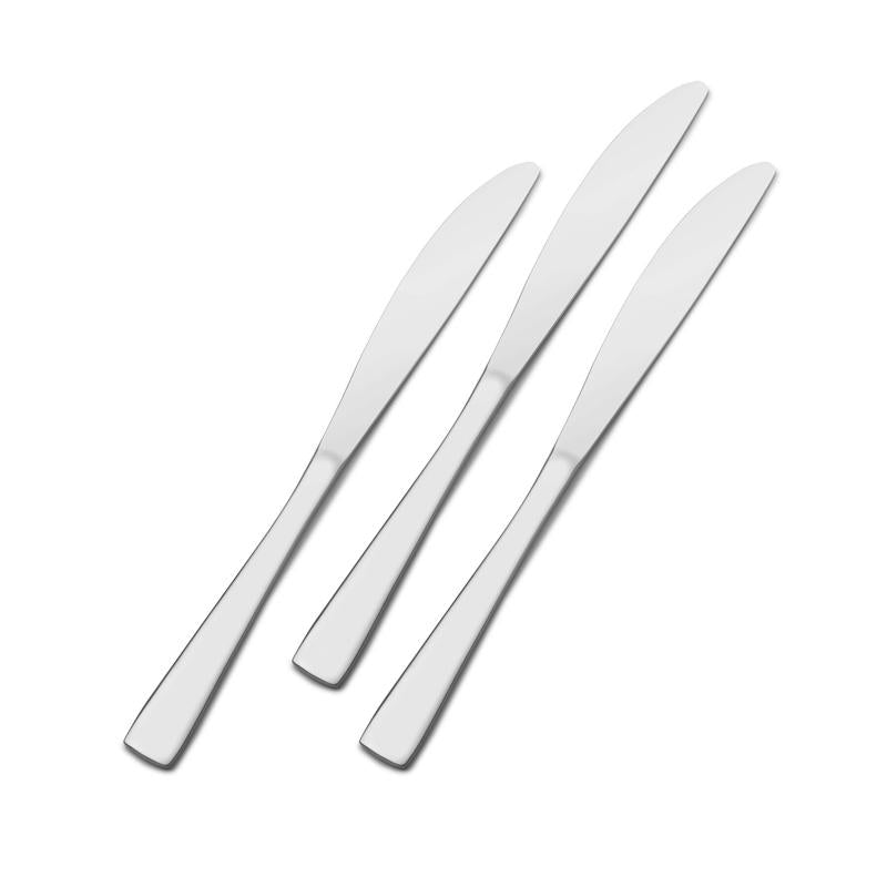 Pfaltzgraff Silver Stainless Steel Danford Dinner Knife Set 3 pc, Pack of 6