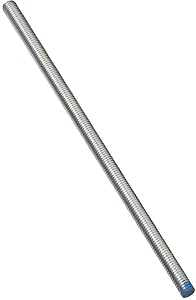 National Hardware N179-358 Threaded Rod, 1/2-13 Thread, 12 in L, A Grade, Steel, Zinc, UNC Thread