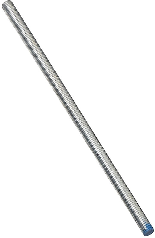 National Hardware N179-358 Threaded Rod, 1/2-13 Thread, 12 in L, A Grade, Steel, Zinc, UNC Thread