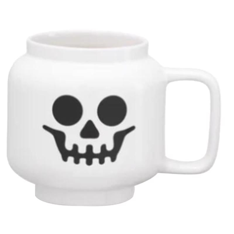 LEGO 8.6 oz White BPA Free Skeleton Mug, Pack of 8