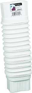 Amerimax 37084 Flex Elbow, 2 x 3 in Gutter, Plastic, White