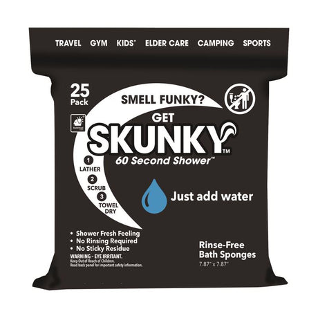 BulbHead Skunky Rinse Free Bath Sponges 25 pk