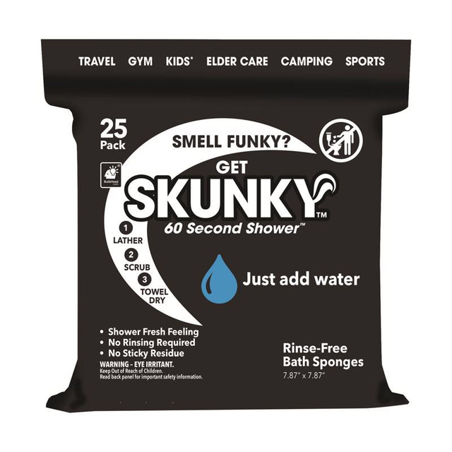 BulbHead Skunky Rinse Free Bath Sponges 25 pk