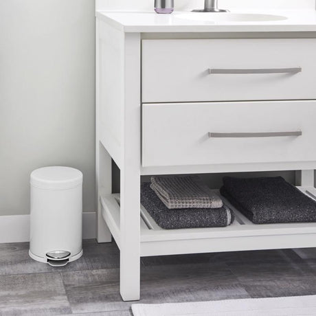 Simplehuman 4.5 L White Stainless Steel Step On Trash Can