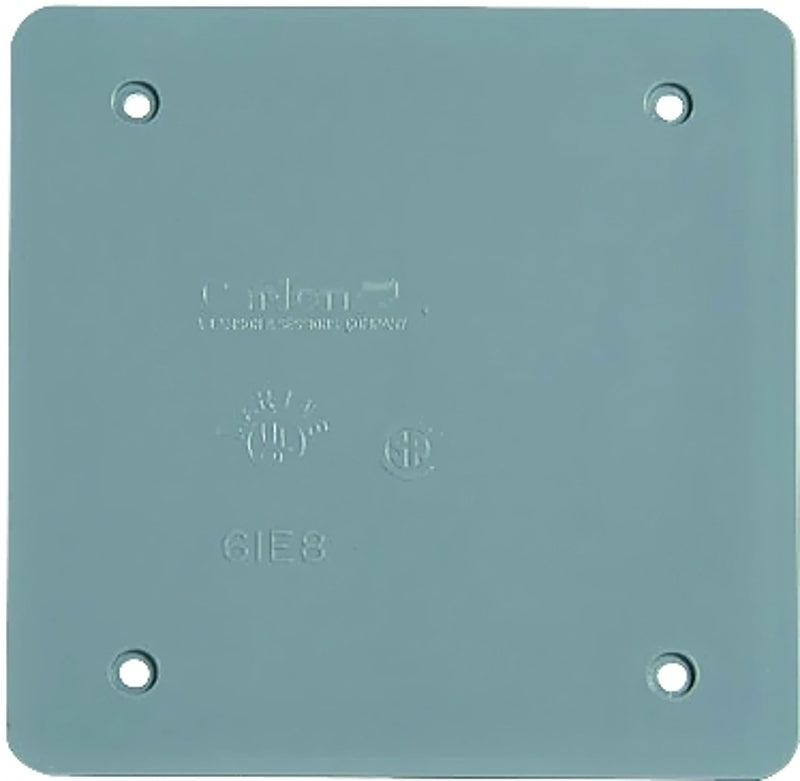 COVER BOX SQ PVC 2G BLANK GRAY