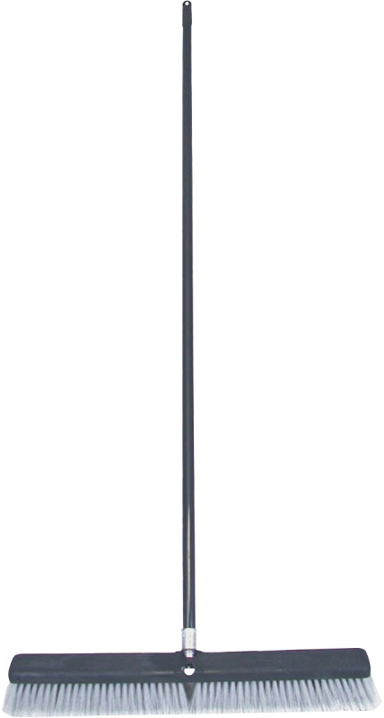Birdwell 4025-4 Contractor Push Broom, 24 x 2-5/8 x 7/8 in Block, Gray Bristle, 3 in L Trim