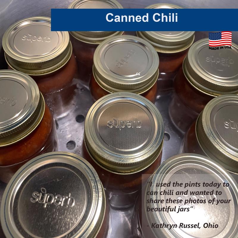 Superb Wide Mouth Canning Lid 60 pk