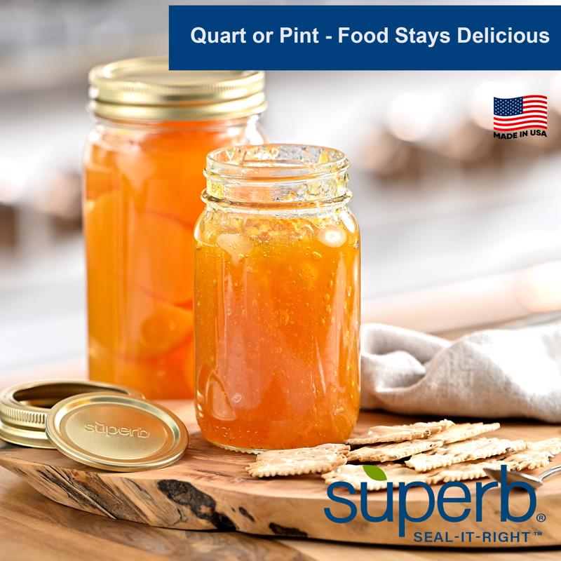Superb Regular Mouth Canning Lid 12 pk, Pack of 24