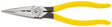 Klein Tools D203-8N Nose Plier, 8-7/16 in OAL, 1-1/4 in Jaw Opening, Yellow Handle, Dipped Handle, 1 in W Jaw