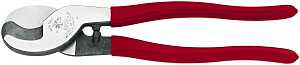 Klein Tools 63050 Cable Cutter, 9-1/2 in OAL, Steel Jaw, Cushion-Grip Handle, Red Handle