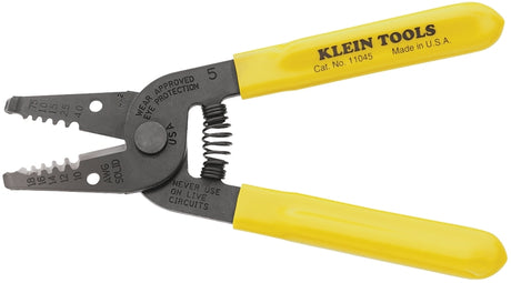 Klein Tools 11045 Wire Stripper, 10 to 18 AWG Wire, 10 to 18 AWG Solid Stripping, 6-1/4 in OAL, Textured Handle
