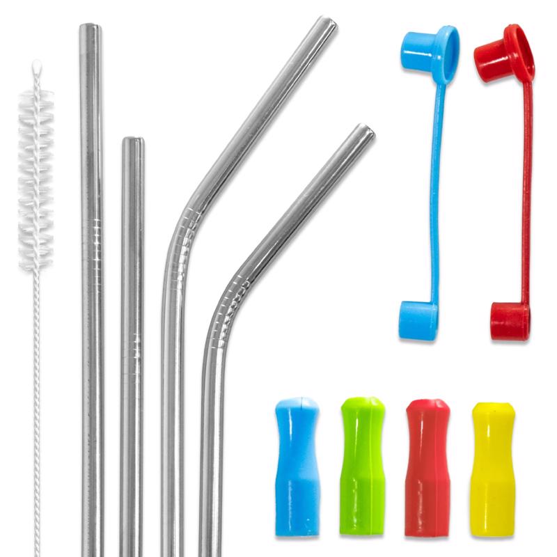 4th Utensil Silver Stainless Steel Drinking Straws