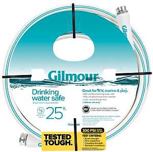 Gilmour 894251-1001 Safe Hose, 5/8 in ID, 25 ft L, White