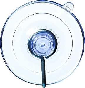 Adams 6500-74-3848 Suction Cup with Hook, Steel Hook, PVC Base, Clear Base, 1-3/4 in Base, 3 lb Working Load