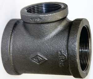 ProSource 11A3/4X1/2B Pipe Tee, 1/2 x 3/4 x 3/4 in, Threaded, Malleable Iron, SCH 40 Schedule, 300 PSI Pressure