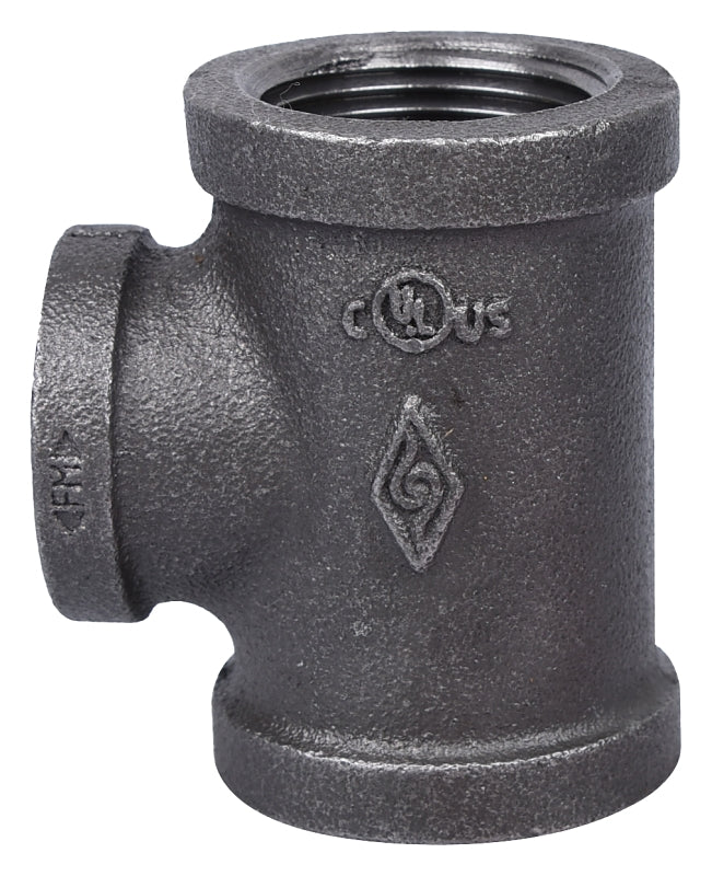 ProSource B130R 25X20 Pipe Tee, 3/4 x 1 in, Threaded, Malleable Iron, SCH 40 Schedule, 300 PSI Pressure