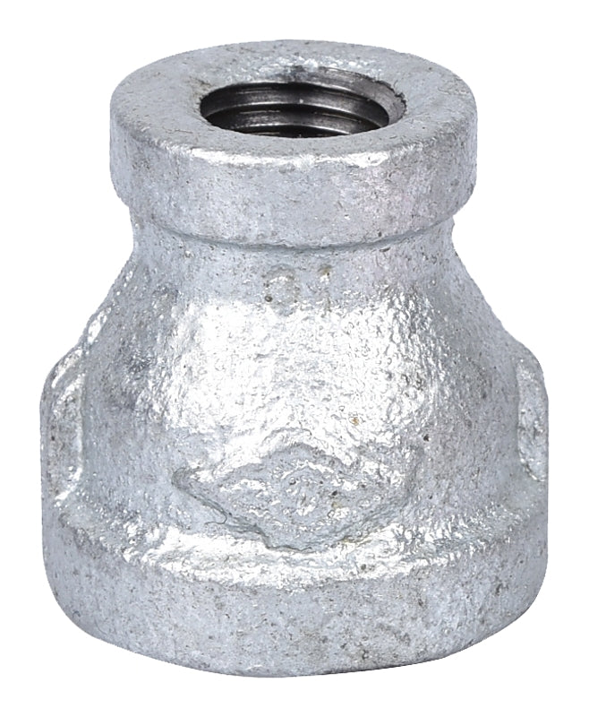 ProSource 24-1/2X1/4G Reducing Pipe Coupling, 1/2 x 1/4 in, Threaded, Malleable Steel, SCH 40 Schedule