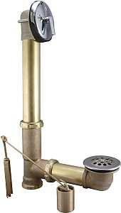 Keeney 606RB Bath Drain Assembly, Brass, Chrome, For: Built in Tubs