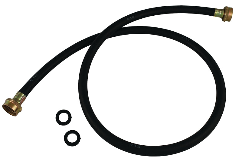 Plumb Pak PP850-8 Washing Machine Hose, 3/4 in ID, 4 ft L, Female, Rubber
