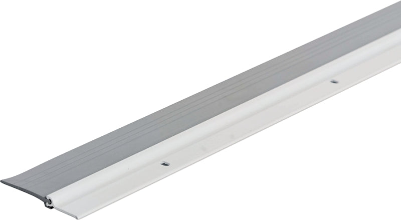 M-D 69644 Door Sweep, Aluminum Flange, Vinyl Insert, 36 in L, 2-1/4 in W