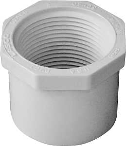 IPEX 435732 Reducing Bushing, 1-1/2 x 1-1/4 in, Spigot x FPT, White, SCH 40 Schedule, 150 psi Pressure