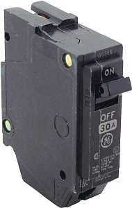 GE THQL1130 Feeder Circuit Breaker, Type THQL, 30 A, 1-Pole, 120/240 V, Non-Interchangeable Trip, Plug