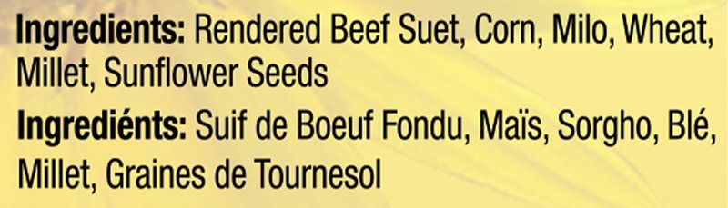 Heath DD4-12 Suet Cake, All-Season, High-Energy, Bird's Blend, 11.25 oz, Pack of 12