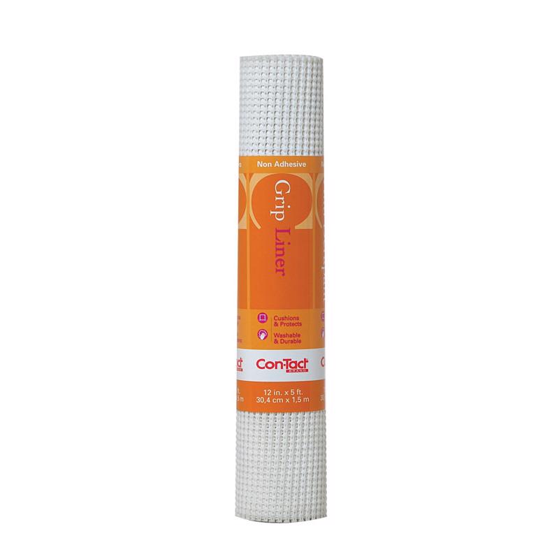 Con-Tact Beaded Grip 5 ft. L X 12 in. W White Non-Adhesive Shelf Liner, Pack of 6