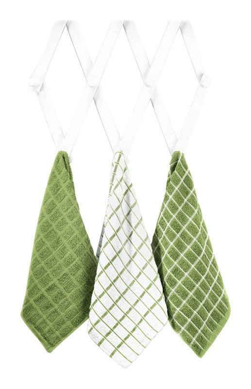 Ritz Cactus Cotton Check Kitchen Towel 3 pk, Pack of 3