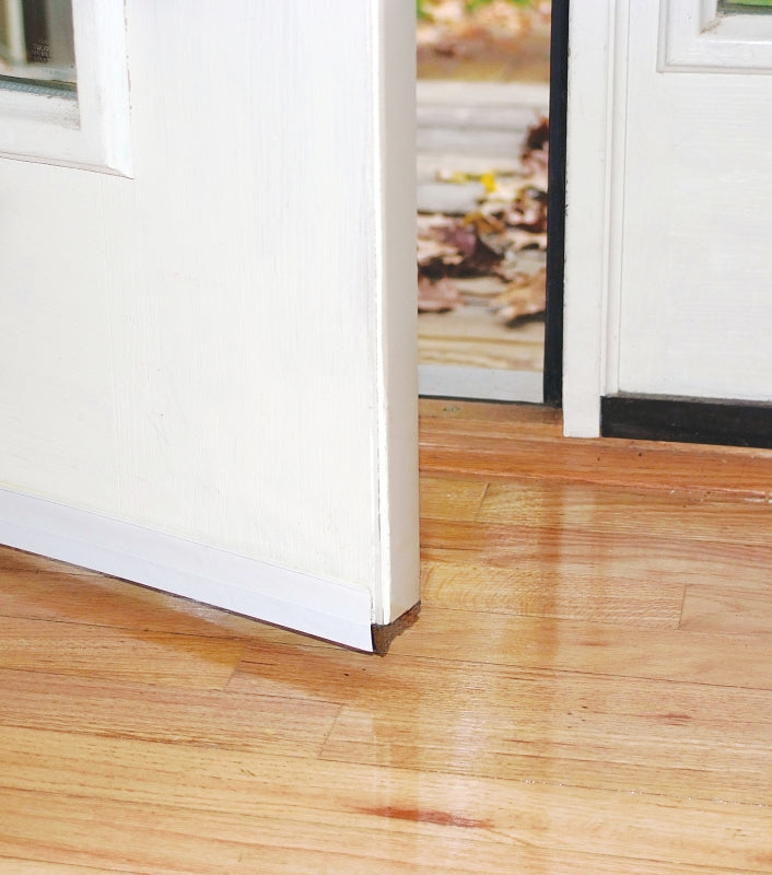 Frost King DS101WH Door Sweep, 36 in L, 1-1/2 in W, PVC Flange