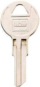 Hy-Ko 11010CG22 Key Blank, Brass, Nickel, For: Chicago Cabinet, House Locks and Padlocks, CG22 Key Number, Pack of 10