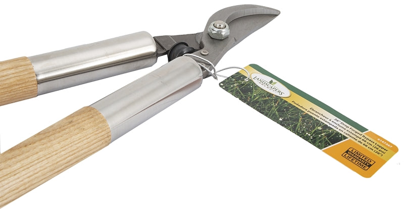 Landscapers Select 6147367 Bypass Lopper, 1-1/2 in Cutting Capacity, Steel Blade, Ash Wood Handle, Wood Handle