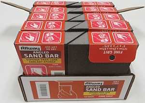 ALLWAY ASB-F Sand Bar, 5 in L, 3-1/2 in W, Fine, Aluminum Oxide Abrasive, Pack of 10