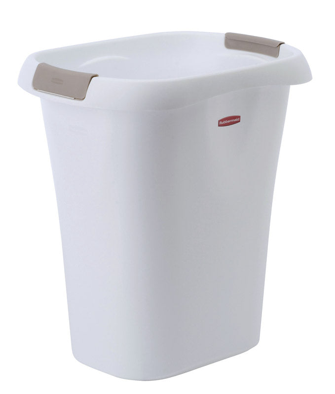 Rubbermaid 5.25 gal White Polypropylene Open Top Wastebasket, Pack of 6