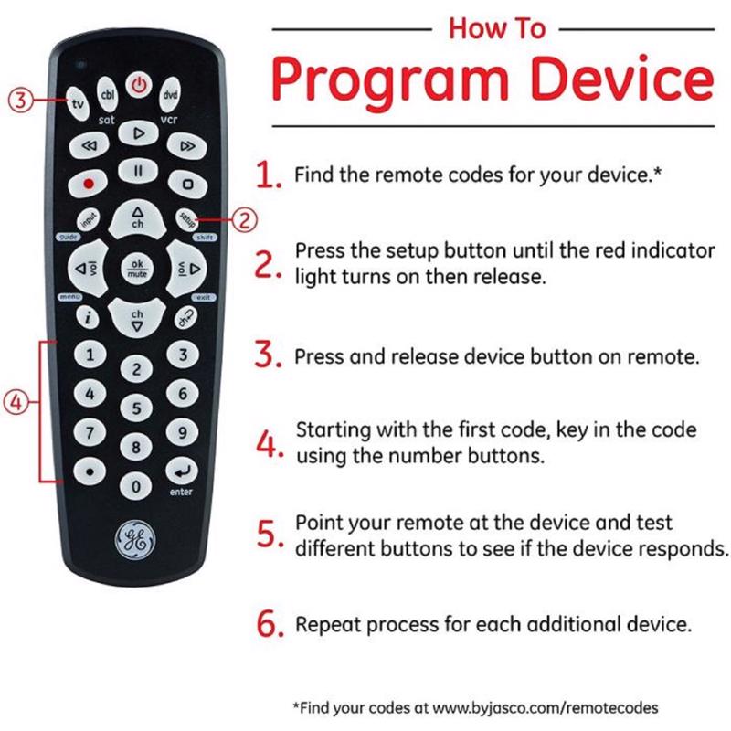 GE Programmable Universal Remote Control