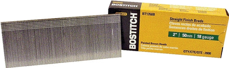 Bostitch BT1350B Series Nail, Glue Collation, 2 in L, 18 Gauge, Steel, Coated, Brad Head, Smooth Shank, 2000/PK