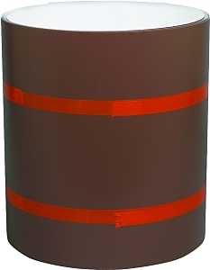 Amerimax 69114 Trim Coil, 50 ft L, 0.018 Gauge, Aluminum, Brown/White, Painted