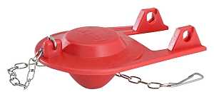Korky 2001BP Toilet Flapper, Chlorazone Rubber, Red, For: Brass and Plastic Flush Valves