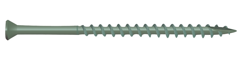 Camo 0346104 Deck Screw, #7 Thread, 1-5/8 in L, Trim Head, Star Drive, Type 17 Slash Point, Carbon Steel, 350/PK