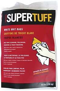 Trimaco 10811 T-Shirt Knit Painters Rag, 1/2 lb, Knit T-shirt, White