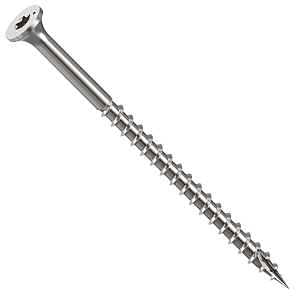 Camo 0348174S Deck Screw, #10 Thread, 3 in L, Bugle Head, Star Drive, Type 17 Slash Point, Stainless Steel, 350 PK